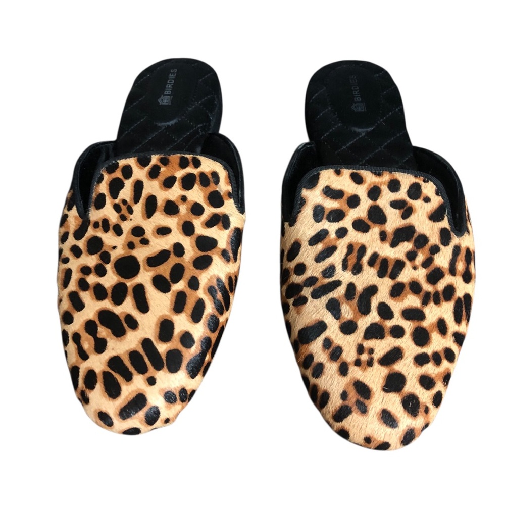 Birdies Phoebe Leopard Calf Hair Slip-On Mule 8.5
